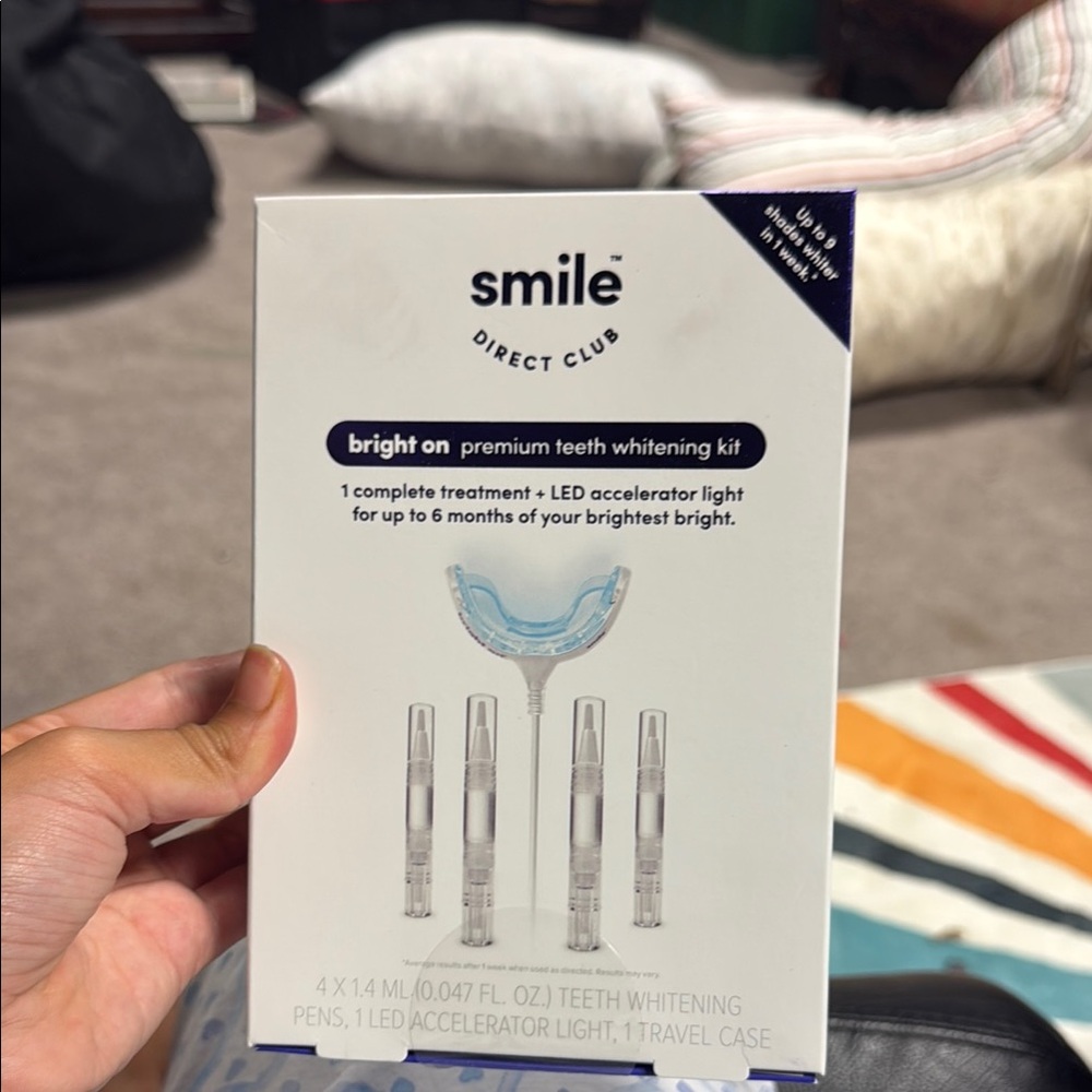 Teeth Whitening Kit with LED Light - White